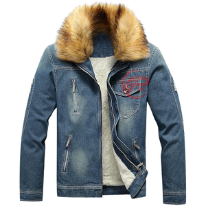 Chaqueta de hombre de fabricación de fábrica, abrigo de mezclilla informal con botón y bordado, venta al por mayor para ropa de mezclilla de invierno - Product Image 3