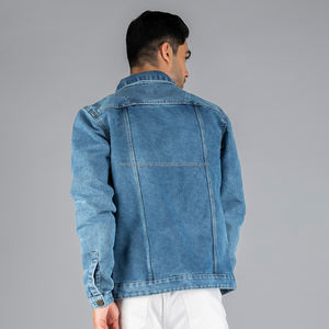 Nardon Apparel Veste Denim Homme Personnalisée Streetwear Fashion Plain Rips Style Vintage Triple Breasted 100% Coton pour l'Hiver - Product Image 2