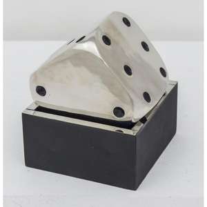 Dés en métal de haute qualité avec boîte, objet décoratif, décoration intérieure moderne, décoration de la maison, cadeau de nouveauté sportive, trophée, support OEM - Product Image 2