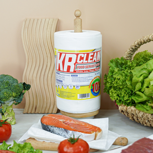 Krclean 450 hojas de paños de limpieza de microfibra 20x22cm para almacenamiento en seco de pescado, carne, verduras, frutas, lavado de coches, uso en la cocina - Product Image 1