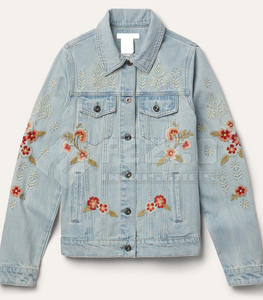 Veste en jean d'hiver confortable pour homme avec logo personnalisé sur le devant, 100% coton, imperméable et écologique, respirante - Product Image 1