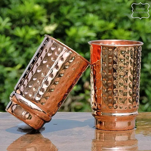 High Quality <b>Copper</b> Water Tumbler Set Wholesale Ayurveda <b>Glass</b> Health Benefits - Product Image 5