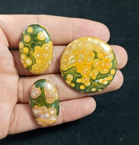 Lote de Piedras Preciosas de Jaspe Oceánico Natural en Cabujón Suelto para la Fabricación de Joyas - Product Image 6