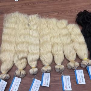 PRODUCTO CALIDAD SUPERIOR Color vietnamita 613 Rubio Mar natural Paquetes de cabello ondulado Cabello sin enredos Listo para enviar - Product Image 5