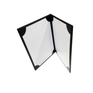 New Black Color Customized Logo Genuine Leather <b>Certificate</b> Holder, Black - Product Image 1