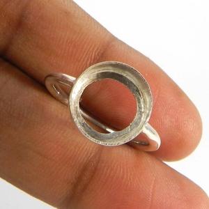 RCS0013 Composants de trouvailles ronds 4mm à 25mm sans pierre de montage DIY Bezel Cup Bague en argent sterling 925 Fabrication sur mesure - Product Image 3