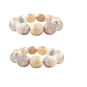 Pulsera DE PEPITA caída de ágata de encaje azul, cristal curativo Natural, joyería ortodoxa para mujer, regalo de vacaciones de aleación de Zinc hecho a mano - Product Image 1