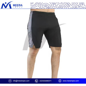 Short personnalisé de couleur noire à séchage rapide pour hommes, short de course, fitness, sport, gym, entraînement, loisirs - Product Image 3