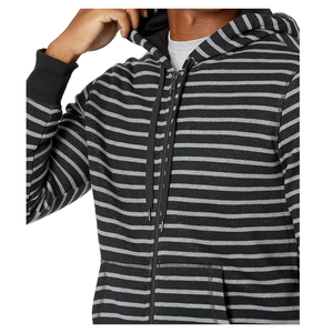 Pull à capuche en molleton 100% coton pour hommes, veste d'hiver confortable et respirante de haute qualité, haut brodé à fermeture éclair - Product Image 4