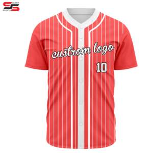 Sublimación personalizada para hombre uniforme de béisbol desgaste botón abajo jersey de béisbol para la venta - Product Image 6