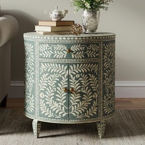 Mesa con Cajones con Incrustaciones de Hueso Hechas a Mano, Múltiples Diseños para Cada Estilo, Gabinetes con Incrustaciones de Hueso, Cajones para Decoración del Hogar - Product Image 1