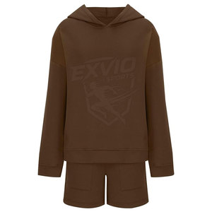 Fashionable Women Hoodie & <b>Short</b> Set Fashionable Sportswear Long <b>Sleeve</b> Hoodie & <b>Shorts</b> Sets - Product Image 2