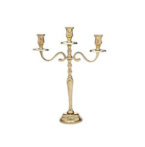 Candelabre à 5 bras en métal plaqué or au design attrayant pour la décoration de table de mariage et de Noël, pièce maîtresse - Product Image 4