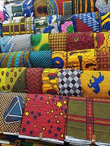 Tela de impresión de cera africana de secado rápido de poliéster 100% de diseño personalizado para ropa de niños y niñas Exportación internacional - Product Image 4