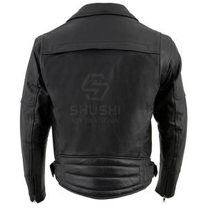 Veste de moto à col montant d'hiver de haute qualité OEM veste de course de motard en cuir véritable personnalisée - Product Image 2
