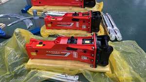 Marteau hydraulique JCB3CX 3DX 4CX <span class=keywords><strong>580</strong></span>, CAT420D CAT416, chargeuse-pelleteuse, brise-béton hydraulique silencieux, diamètre du burin 68 mm, 20CrMo - Product Image 2