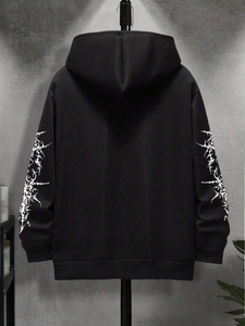 Venta directa de fábrica, sudaderas con capucha informales para hombre para uso en invierno al aire libre, patrón sólido, cuello con capucha, técnicas teñidas lisas - Product Image 2