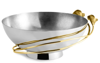METAL WAVE Set 2 Mangkuk Aluminium Nikel Antik Polesan Berkilau Ramah Lingkungan Gaya Amerika Hadiah Bisnis Penggunaan Komersial