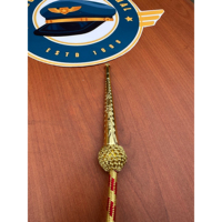 Aiguillette blanche de haute qualité, cordon d'épaule pour uniforme de cérémonie de qualité supérieure, embout personnalisé avec embouts métalliques