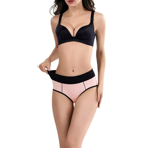 Elegante Ropa Interior Femenina de Cintura Alta, Transpirable, de Punto, Suave al Tacto, Flexible, Elástica, Ajuste Seguro, Cobertura Completa, Uso Diario - Product Image 1