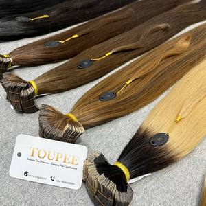 Extensions de cheveux vierges vietnamiennes Dream Hair T03 à bandes adhésives, 36 pouces, trame simple, lisses naturelles, toutes couleurs, logo personnalisé, 100g - Product Image 2