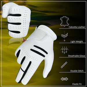 Acheter des gants de golf personnalisés professionnels emballage marque privée gant de golf main gauche Cabretta cuir gants de golf pour hommes en peau de mouton - Product Image 4