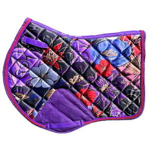 Venta al por mayor de almohadillas de sillín sublimadas florales para montar a caballo/almohadillas de sillín de Satén/almohadillas de sillín para saltar, almohadillas de sillín sublimadas de algodón - Product Image 4