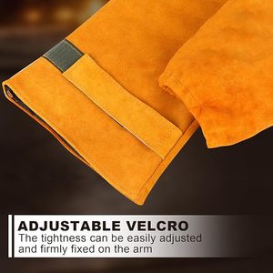 Leather Work Welding <b>Sleeves</b> Heat & Flame Resistant <b>Arm</b> Safety <b>Protection</b> Extra Length 18 inch Gardening <b>Sleeve</b> - Product Image 4