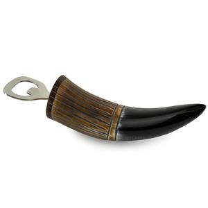 Cuerno de búfalo duradero y abridor de botellas de acero inoxidable Fabricante Abridor de cerveza de cuerno de buey hecho a mano con logotipo para regalo - Product Image 3