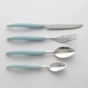 Ensemble de couverts à manche en résine design avec poignée élégante et construction supérieure en acier inoxydable pour une expérience culinaire haut de gamme - Product Image 1