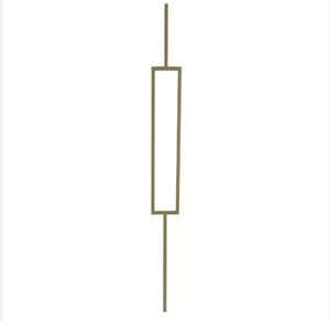 Barandilla Rectangular Moderna de Hierro Forjado Dorado para Escaleras, Resistente al Óxido, Pintable, Hueca, Decorativa, para Balcón, Villa, Hotel - Product Image 6