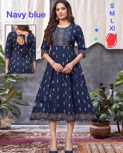 Kurtis pour femmes en Inde, dernières tendances vestimentaires féminines, tissus en rayonne indiens, prix bas, kurtis bon marché en gros, kurtis avec travail de feuille - Product Image 3