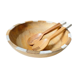 Nuevo cuenco para servir de resina azul hecho a mano, madera de mango ecológica para vajilla de cena y decoración del hogar para negocios - Product Image 2