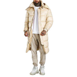 Chaqueta acolchada larga de alta resistencia para hombre, abrigo de invierno acolchado cálido con capucha, ropa de calle de moda y ropa al por mayor para exteriores - Product Image 5