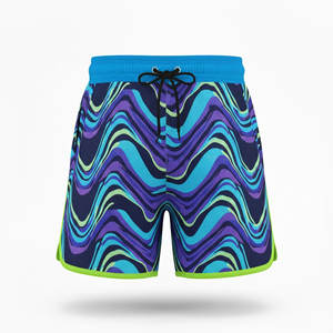 Shorts de sport sublimés en mesh pour hommes, coupe athlétique, avec ceinture flexible pour une autonomie de mouvement accrue sur le terrain - Product Image 1