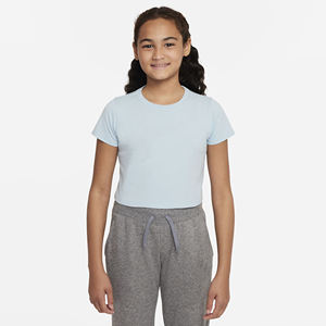 Ropa para niños Loose Fit Girls Crop Top Logotipo personalizado Niños Camisetas Camiseta corta de algodón suave para niñas - Product Image 1