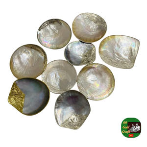 Plat artisanal en nacre, cuillère en nacre, assiette ronde polyvalente pour le caviar, le savon, la décoration intérieure, plat en nacre - Product Image 4