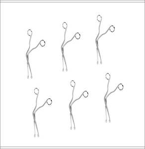 Juego de Instrumentos Quirúrgicos de Desvascularización de Acero Inoxidable: Pinzas Retractoras Manuales Estilo Magill, Collins y Babcock - Product Image 3