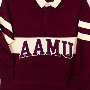 Alabama A & M University Rugby personnalisé 100% coton flanelle unisexe collège Vintage imprimé chemise décontractée pour hommes printemps décontracté - Product Image 2