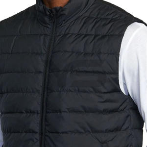 Chaqueta acolchada sin mangas de invierno informal de alta calidad para hombre, abrigo corto de burbujas de talla grande con cierre de cremallera y estilo bordado - Product Image 4