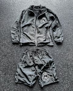Custom Windbreaker <b>Sets</b> Jacket <b>and</b> <b>Shorts</b> Lightweight Reflective Piping Streetwear <b>Mens</b> Nylon Tracksuit Windbreaker <b>Shorts</b> <b>Sets</b> - Product Image 5
