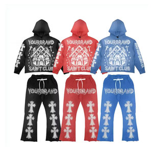 Bas quantité minimale de commande Premium Qualité Full Face Zipper Hoodie et Jogger Pant Usine Vente Top Arrivée Full Zipper Hoodie et Jogger Pant - Product Image 5