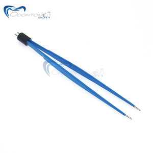 ODontomed 2011 ODM-O741 Pinzas Bipolares Rectas de Acero Inoxidable con Recubrimiento Azul, Reutilizables, Instrumento Quirúrgico Profesional con Certificación CE - Product Image 3
