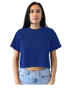 Pas cher Prix femmes haut court t-shirts coupe ample respirant demi-manches conception unie à la mode haut court t-shirt - Product Image 5
