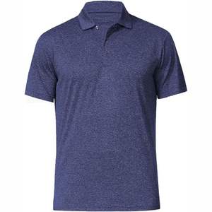 Nouveauté T-shirt polo respirant pour hommes T-shirt polo d'été à motif uni avec logo personnalisé - Product Image 2