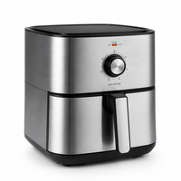 Friteuse à air chaud multifonction en métal grande capacité 5L 6L, four électrique à circulation d'air chaud, appareil de cuisson domestique mécanique