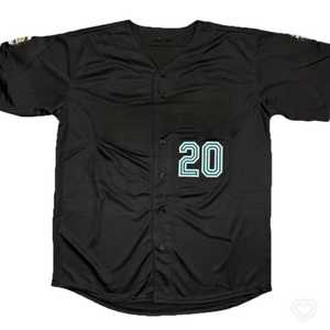 Uniforme de baseball personnalisable avec des ensembles respirants de grande taille mettant en vedette le logo du nom de l'équipe sur le devant - Product Image 1
