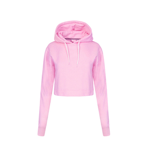 Wholesale Customize Women's <b>Winter</b> Casual Crop <b>Top</b> Hoodies Cotton/Polyester Blend Breathable Quick Dry Full Sleeves - Product Image 5