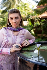 เดรสลำลองปักลายดอกไม้สำหรับใส่ทำงานจากปากีสถาน - Product Image 5