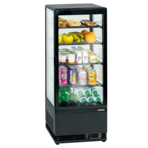 Congelador y Refrigerador con Vitrina Exhibidora Negra de 98L - Product Image 1
